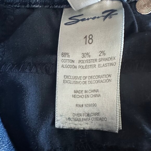 Seven7 Womens Plus Size 18 Tummyless Bootcut Jeans Blue Denim Cotton Blend - Picture 4 of 8